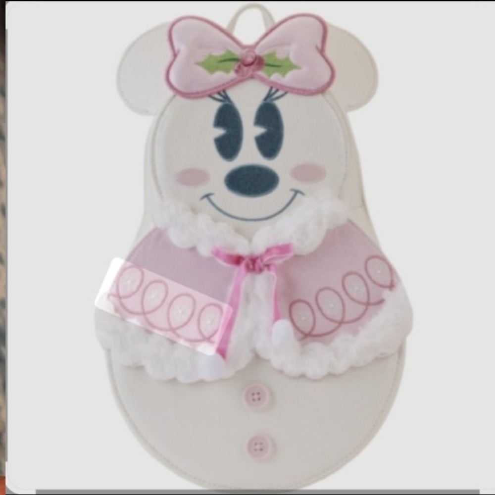 Loungefly Pink and White Minnie Mouse Backpack